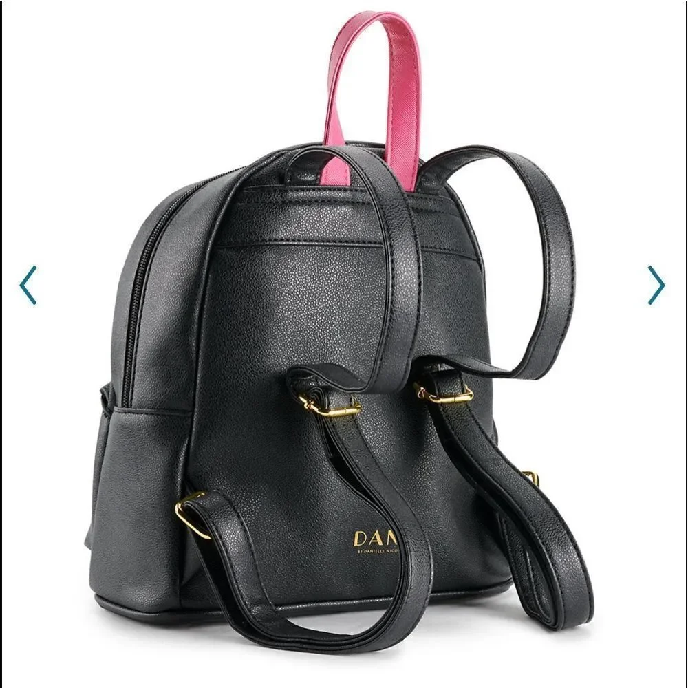 Dani by Danielle Nicole Disney’s Minnie Mouse Gold Polka Dot Mini Backpack NWT - Picture 2 of 6